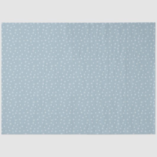 Winter Snowflakes Ice Blue Retro geïnspireerd Tissuepapier (Voorkant)