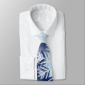 Winter Snowflakes Icy Blue Stropdas (Gebonden)