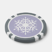 Winter Snowflakes in Lavender Poker Chips (Enkel)