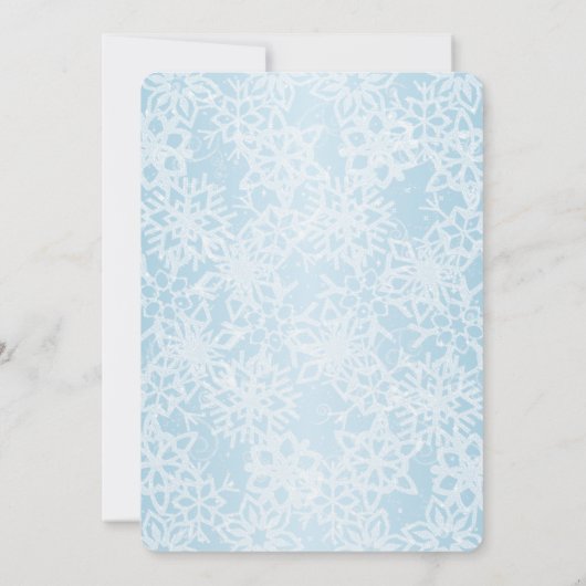 Winter Snowflakes Kaart (Achterkant)