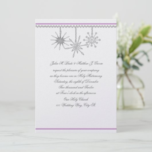 Winter Snowflakes Kaart (Staand voorkant)