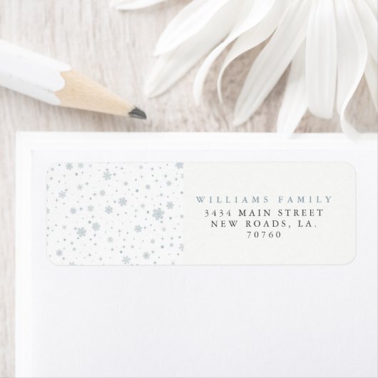 Winter Snowflakes kerst Etiket (Insitu)