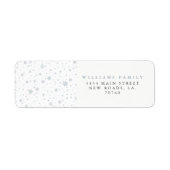 Winter Snowflakes kerst Etiket (Voorkant)