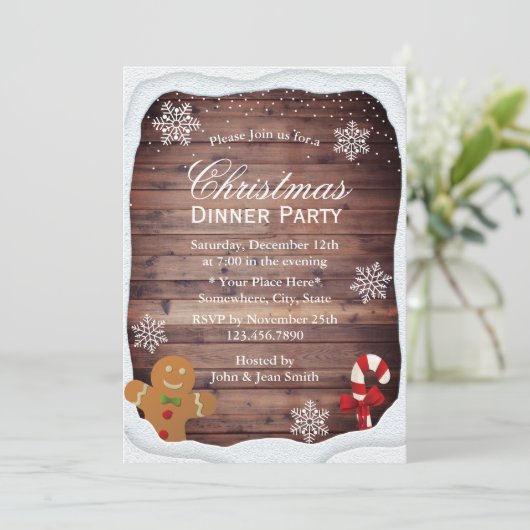 Winter Snowflakes kerstfeest Kaart (Staand voorkant)