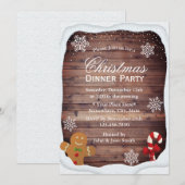 Winter Snowflakes kerstfeest Kaart (Voorkant / Achterkant)