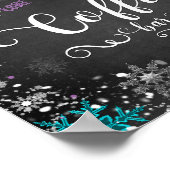 Winter Snowflakes Koffiebordeteken Poster (Hoek)