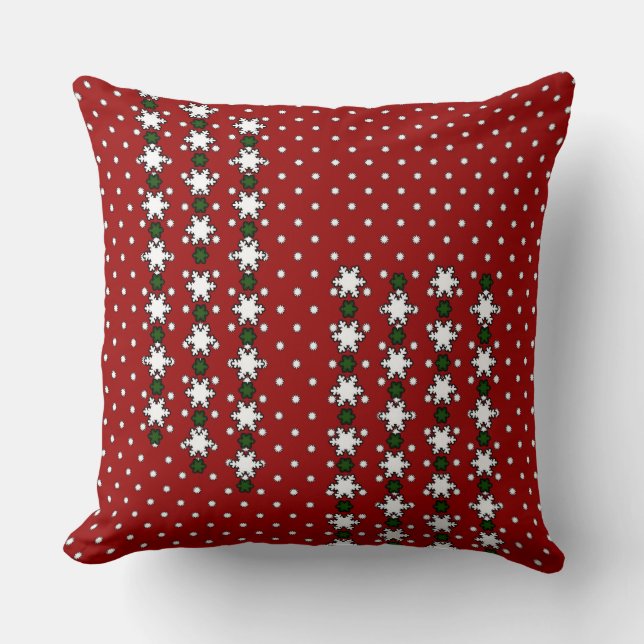 Winter Snowflakes Kussen (Voorkant)
