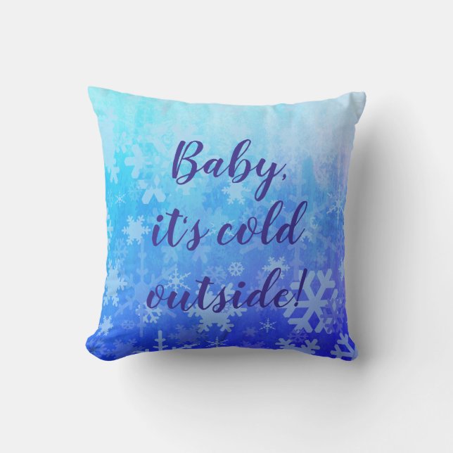 Winter Snowflakes Kussen (Voorkant)