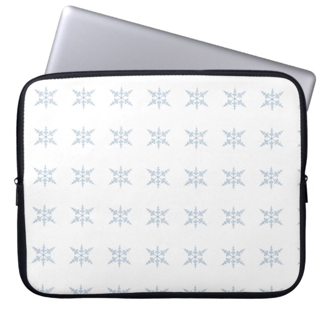 Winter Snowflakes Laptop Sleeve (Voorkant)