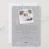 Winter Snowflakes Lijst Prettige feestdagen Elegan Feestdagenkaart (Achterkant)