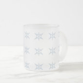Winter Snowflakes Matglas Koffiemok (Voorkant rechts)