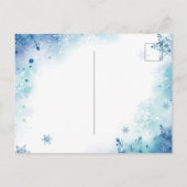 Winter Snowflakes Moving Announding Briefkaart (Achterkant)