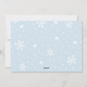 Winter Snowflakes Navy Blue Merry-kerstfoto Feestdagenkaart (Achterkant)