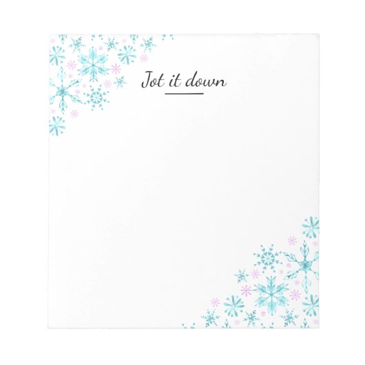 Winter Snowflakes Notitieblok (Voorkant)