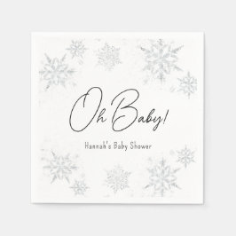 Winter Snowflakes Oh baby Napkins Servet