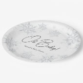Winter Snowflakes Oh baby Papieren Bordje (Gekanteld)