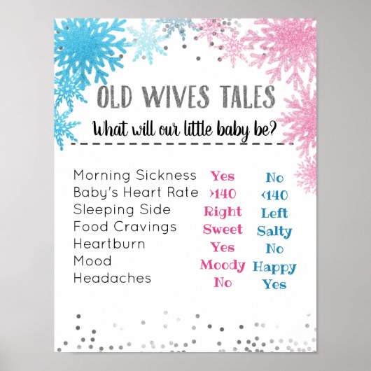 Winter Snowflakes Old Wives Tales Poster (Voorkant)