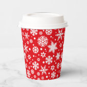 Winter Snowflakes Papieren Bekers (Links)
