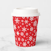 Winter Snowflakes Papieren Bekers (Achterkant)