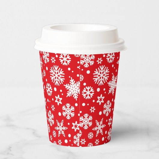 Winter Snowflakes Papieren Bekers (Rechts)