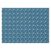 Winter Snowflakes Pattern On Cool Abstract Blue Tafelkleed (Voorkant (Horizontaal))