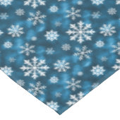 Winter Snowflakes Pattern On Cool Abstract Blue Tafelkleed (Gekanteld)