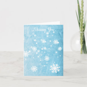 Winter Snowflakes Persoonlijk Ontbrekend u Ernstig Notitiekaartje