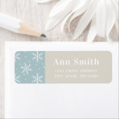 Winter Snowflakes Persoonlijk terugkeeradres Etiket (Insitu)