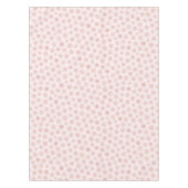 Winter Snowflakes Print Blush Pink Kerstmis Tafelkleed (Voorkant)