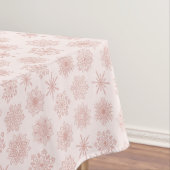 Winter Snowflakes Print Blush Pink Kerstmis Tafelkleed (Voorbeeld)
