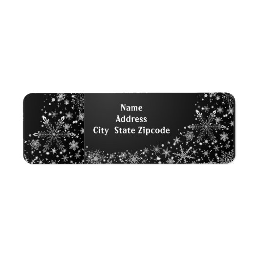Winter Snowflakes Return Address Label (Voorkant)
