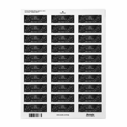 Winter Snowflakes Return Address Label (Full Sheet)
