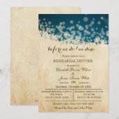 Winter Snowflakes Rustic repetitie nodigt uit Kaart (Voorkant / Achterkant)