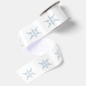Winter Snowflakes Satijnen Lint (Achterkant)