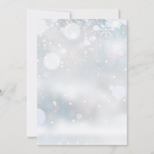 Winter Snowflakes Save The Date (Achterkant)