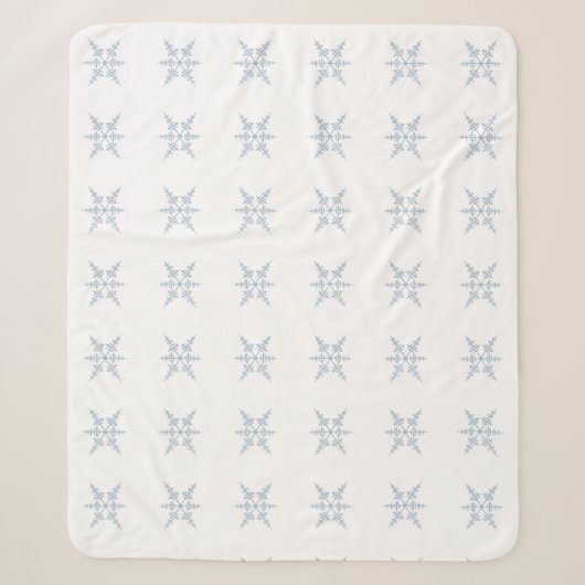 Winter Snowflakes Sherpa Blanket Deken (Voorkant)