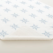 Winter Snowflakes Sherpa Blanket Deken (3/4)