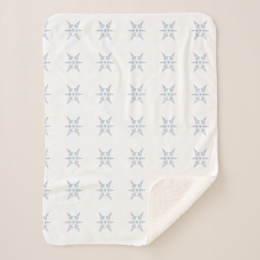 Winter Snowflakes Sherpa Deken (Voorkant)
