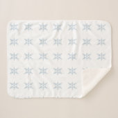 Winter Snowflakes Sherpa Deken (Voorkant (horizontaal))
