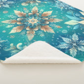 Winter Snowflakes Sherpa Deken (3/4)
