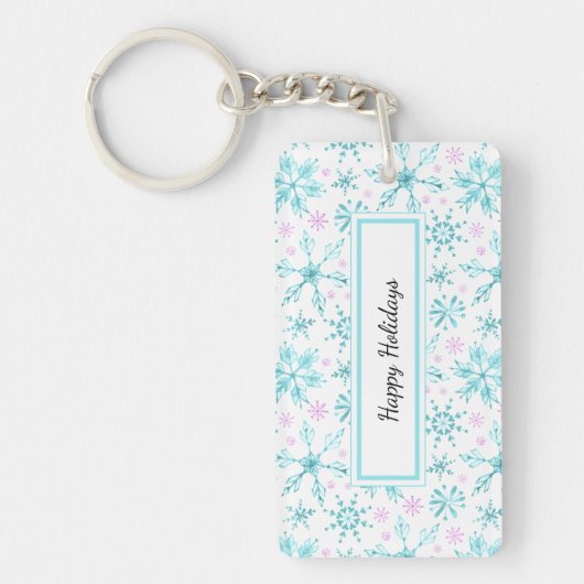 Winter Snowflakes Sleutelhanger (Voorkant)