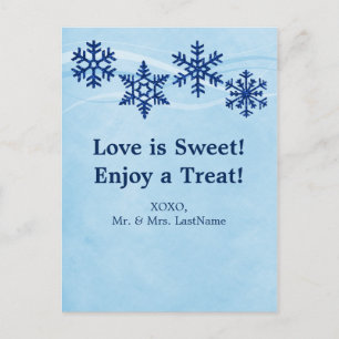 Winter Snowflakes Snoep Buffet dessert Table Kaart