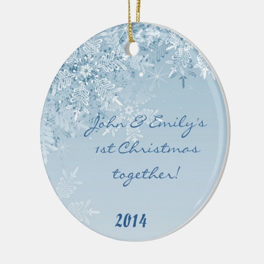 Winter Snowflakes Snow Personalized Name Ornament (Links)