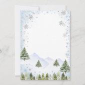 Winter Snowflakes Snowfall Baby shower Kaart (Achterkant)