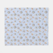 Winter Snowflakes & Sparkles Fleece Blanket (Voorkant (Horizontaal))