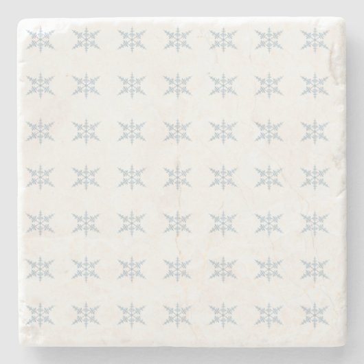 Winter Snowflakes Stenen Onderzetter (Voorkant)
