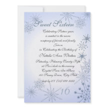 Winter Snowflakes Sweet Sixteen