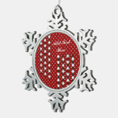 Winter Snowflakes Tin Sneeuwvlok Ornament (Rechts)