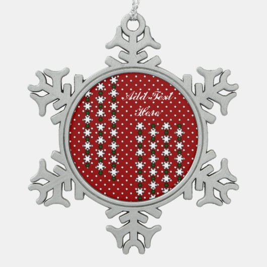 Winter Snowflakes Tin Sneeuwvlok Ornament (Voorkant)