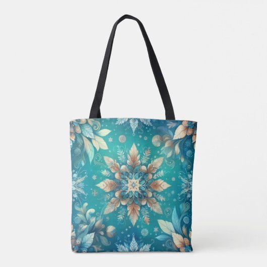 Winter Snowflakes Tote Bag (Achterkant)